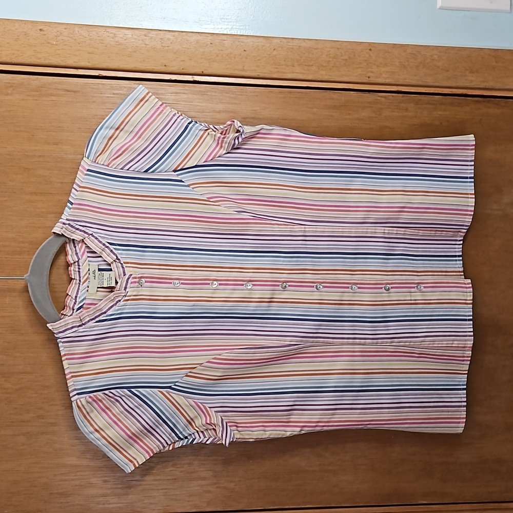 Anthropologie Odille Striped Top Shirt sz 6